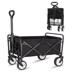 industrial foldable wagon cart  black