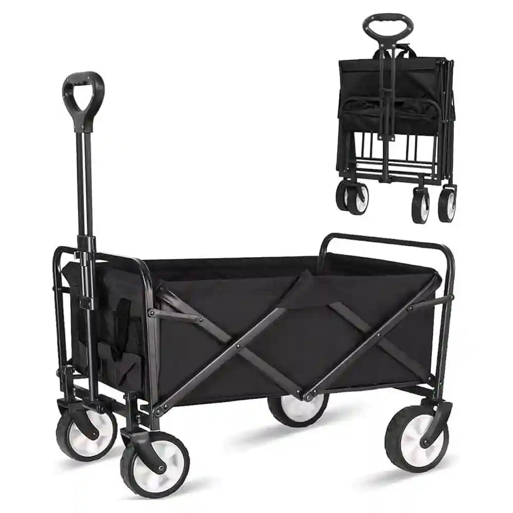 industrial foldable wagon cart  black