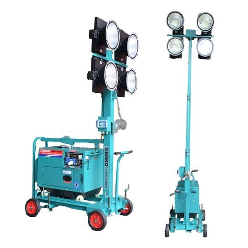 Denko 4x400W Tower Light Come With Denko Generator KDE6500T & NS40 Battery | Model : LT800LED+KDE6500T