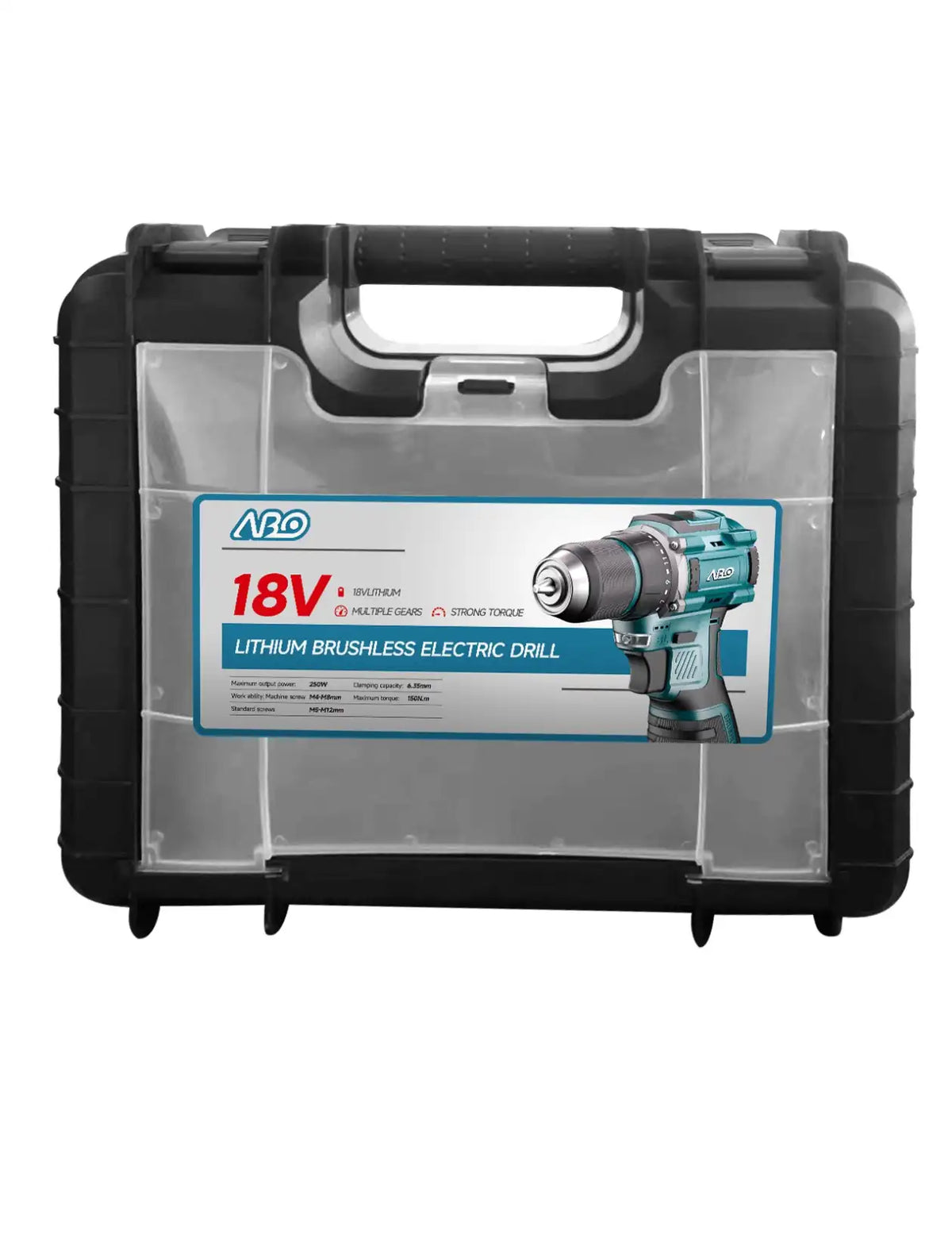 industrial cordless drill 18V lithium brushless with carry case