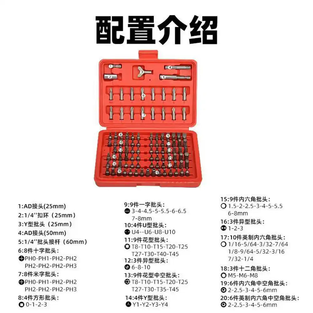 precision screwdriver bit set multi type bits in compact details
