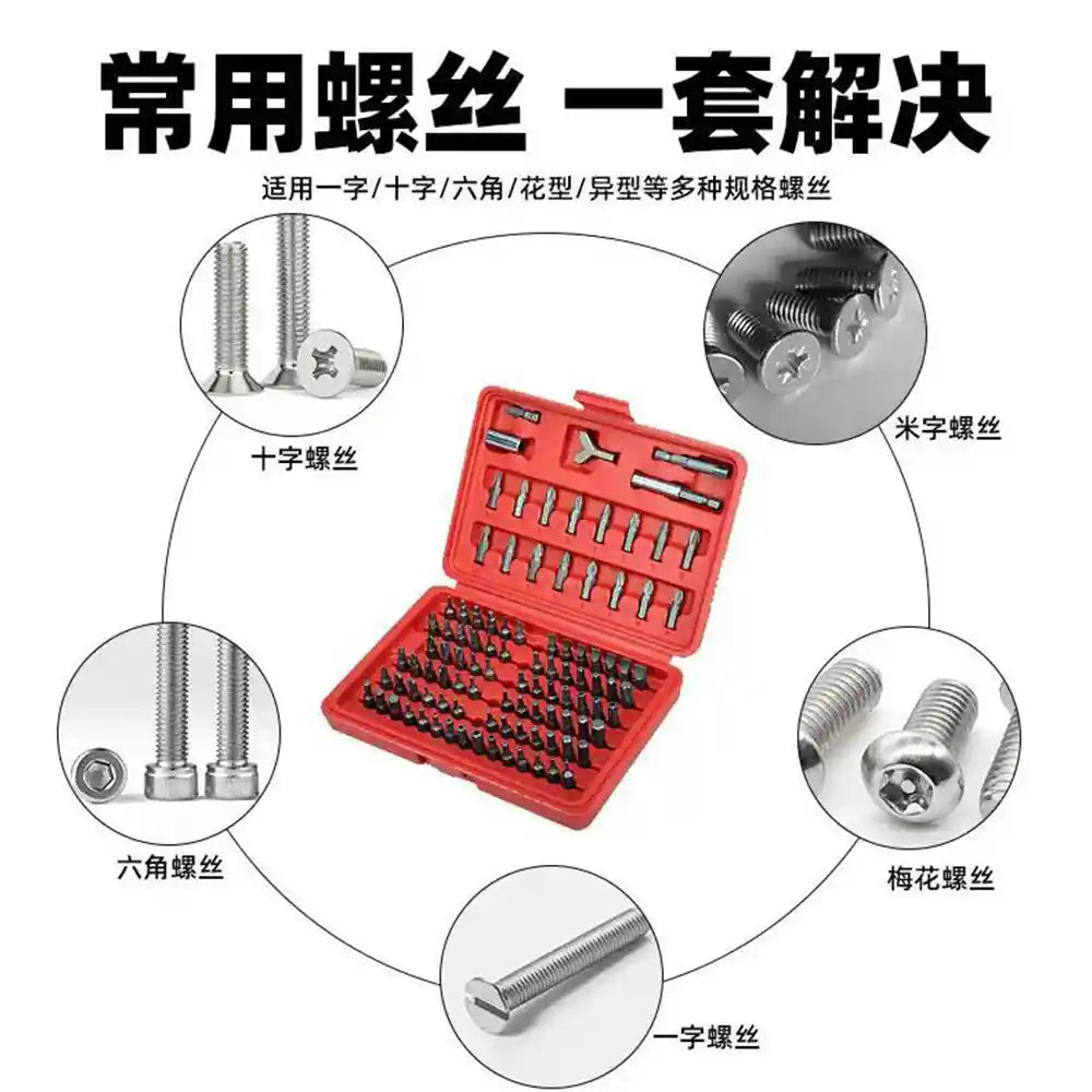 precision screwdriver bit set multi type bits in compact 