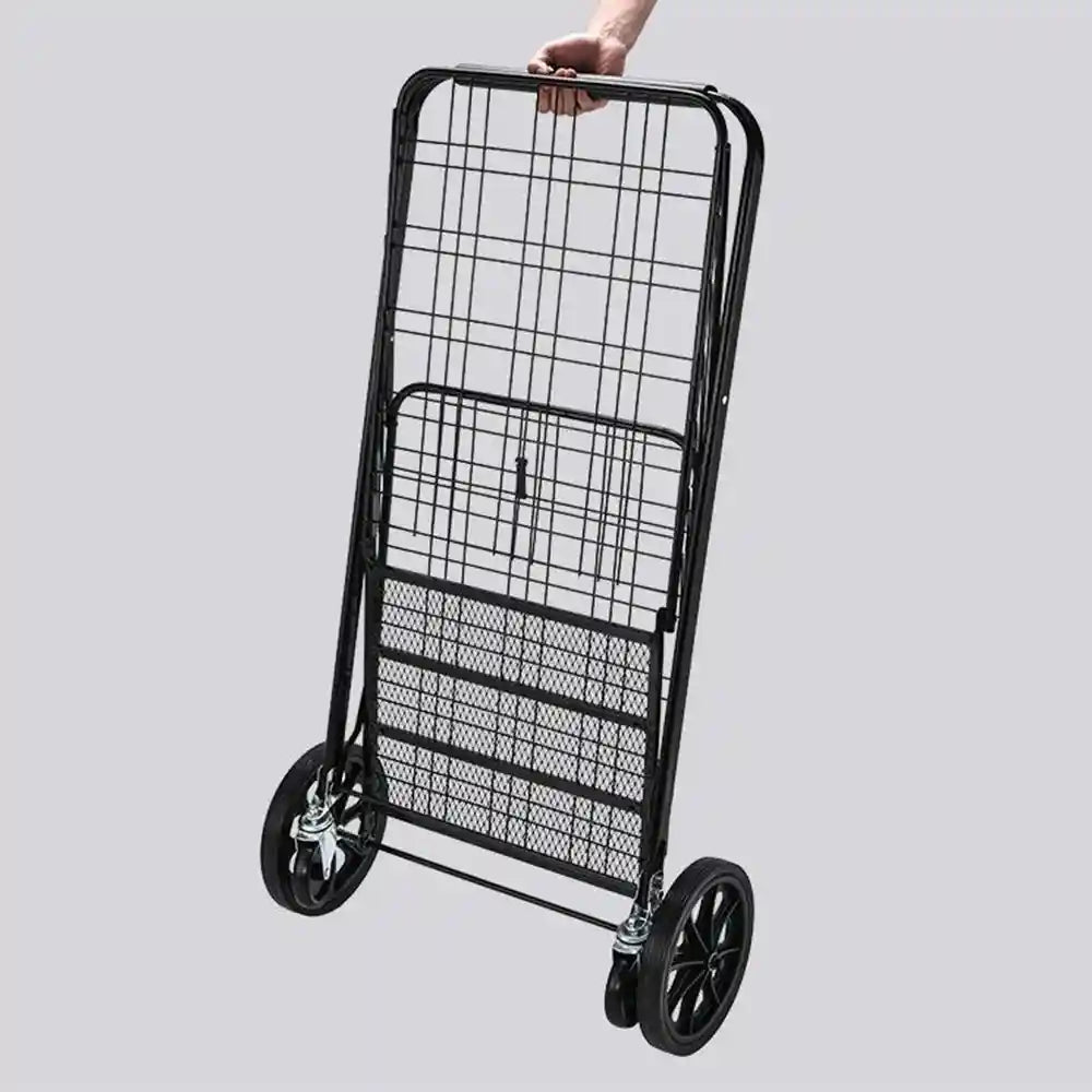 foldable industrial utility cart compact storage configuration
