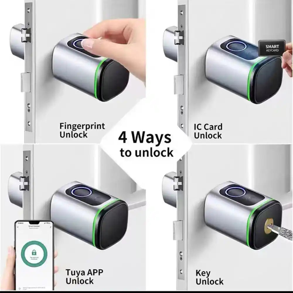 industrial smart lock cylinder fingerprint card app key access