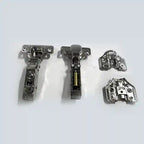 concealed hinge components for cabinet door installation