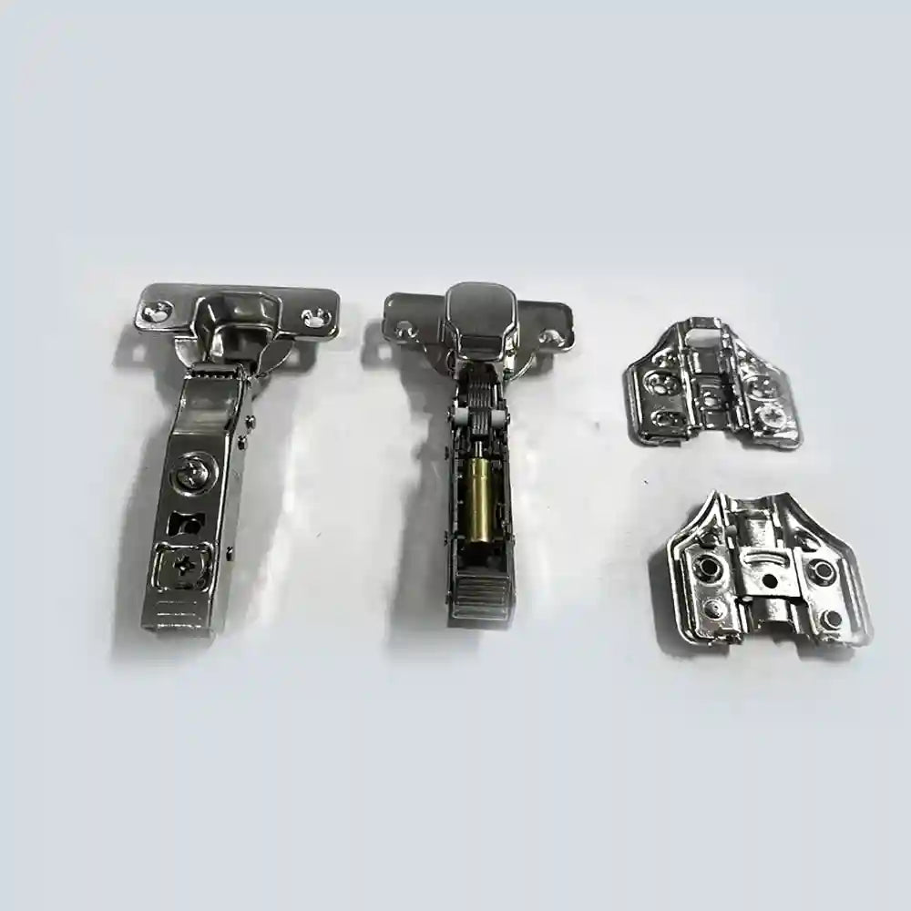 concealed hinge components for cabinet door installation