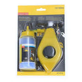 industrial chalk line layout set with chalk bottle and level