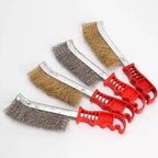industrial hand wire brush steel and brass bristles set