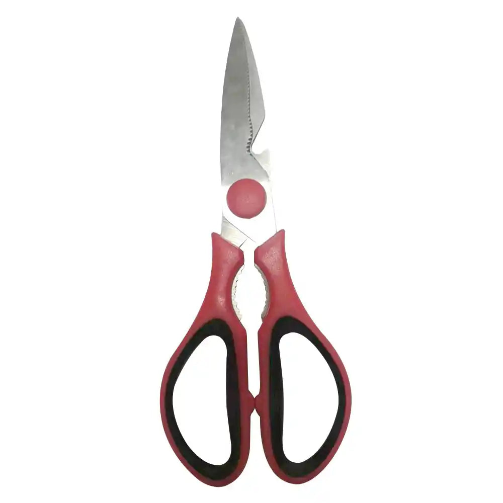 multi purpose industrial scissors with serrated blade edge
