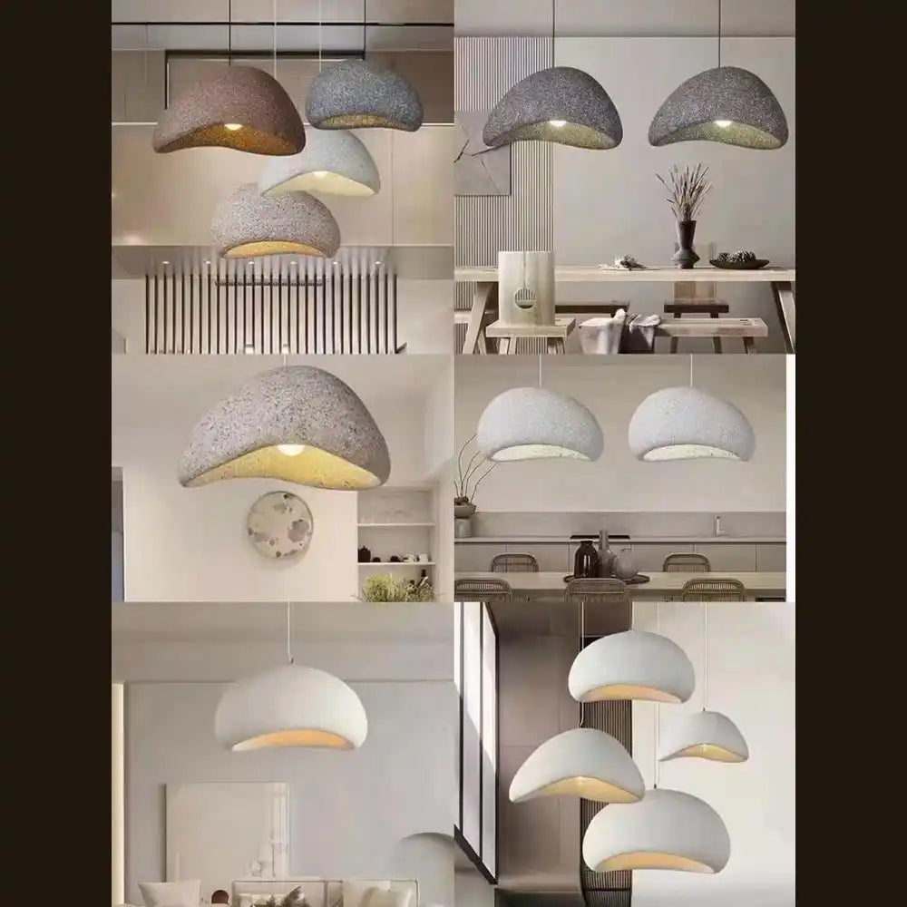 textured dome industrial pendant light suspended ceiling installation
