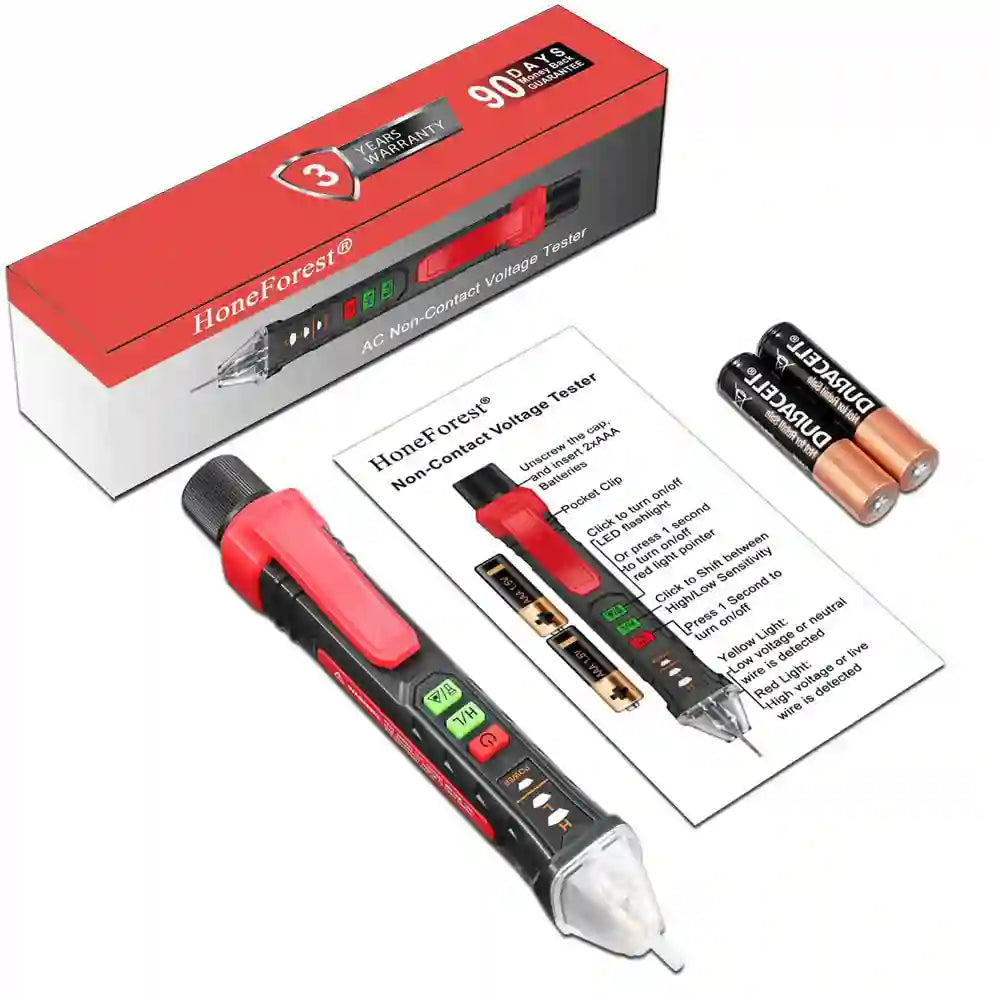 pen type AC voltage detector with battery for electricians 